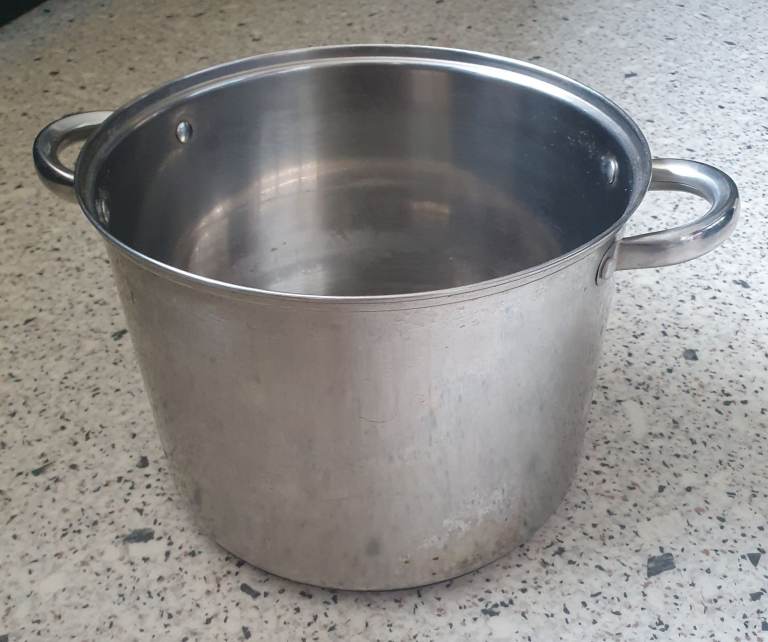 1x DYNAMIC Large Stainless Steel Saucepan Stock Pot Pan 27.5cm Dia 20cm high