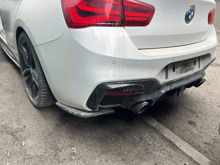 2015-2018 BMW 1 SERIES M140I COMPLETE REAR BUMPER IN WHITE