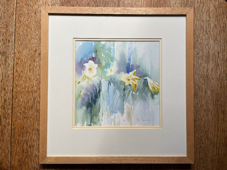 Original watercolour ‘Beside the Lake’ Clevedon artist