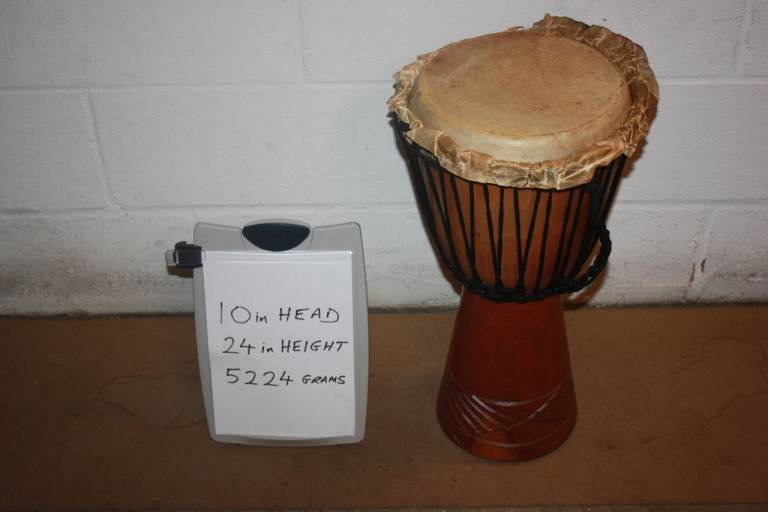 African Wooden Djembe Drum 10in Head x 24in High ~ Weight 5224 Grams ~ £70 ono
