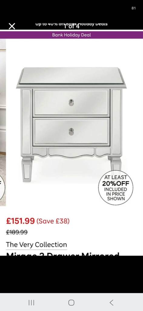 Mirror bedside tables