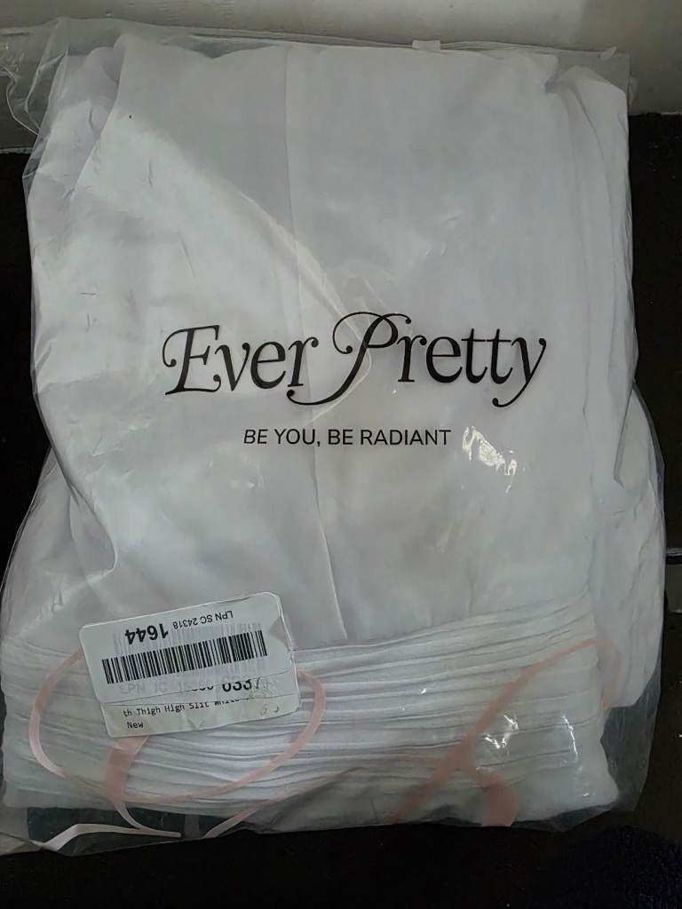 Ever-Pretty Off-Shoulder Maxi Prom Dress Thigh-Slit Formal Bridesmaid – White UK16