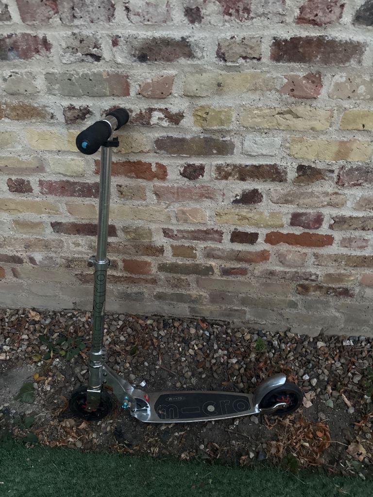Silver Micro Scooter - Good Condition, Metal Frame