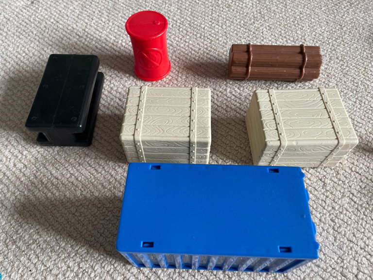 Mixed Toys - instruments, tools, animals, blocks, bag, paddle ball etc