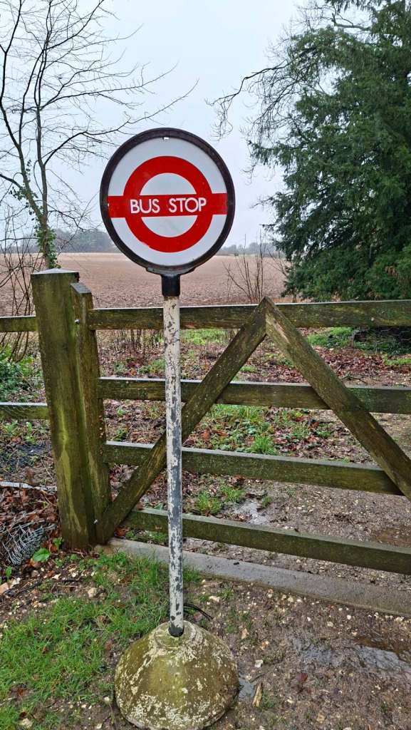 Vintage Bus Stop sign