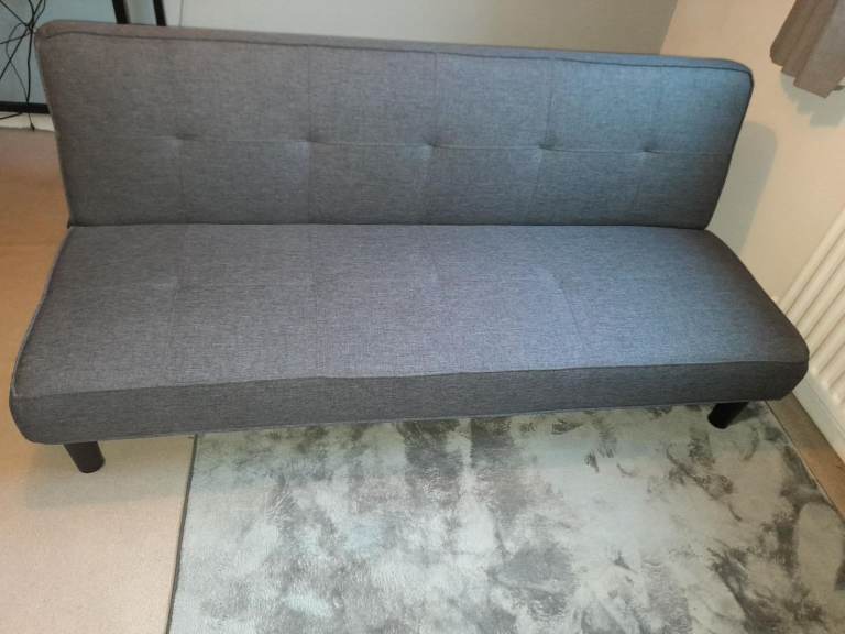 Argos Patsy Click clack Sofa Bed - Grey- Great Condition -Sold as seen- Collection Only.