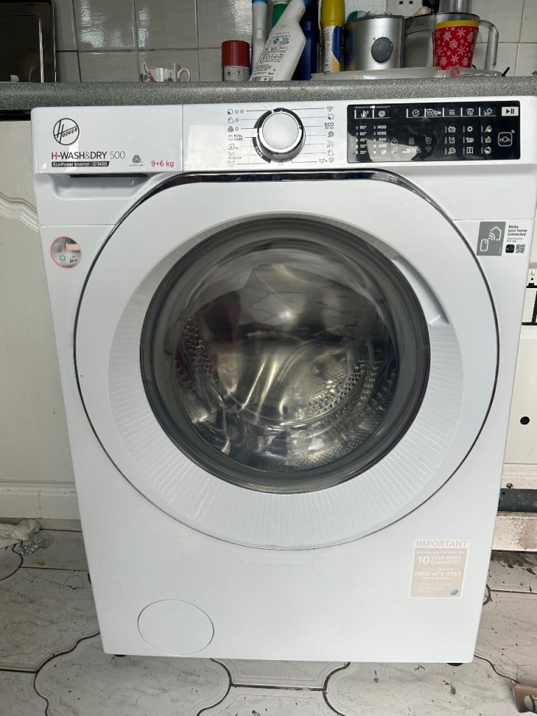 Hoover H-WASH&DRY 350 9kg Wash, 6kg Dry, 1600 Spin Washer Dryer - White