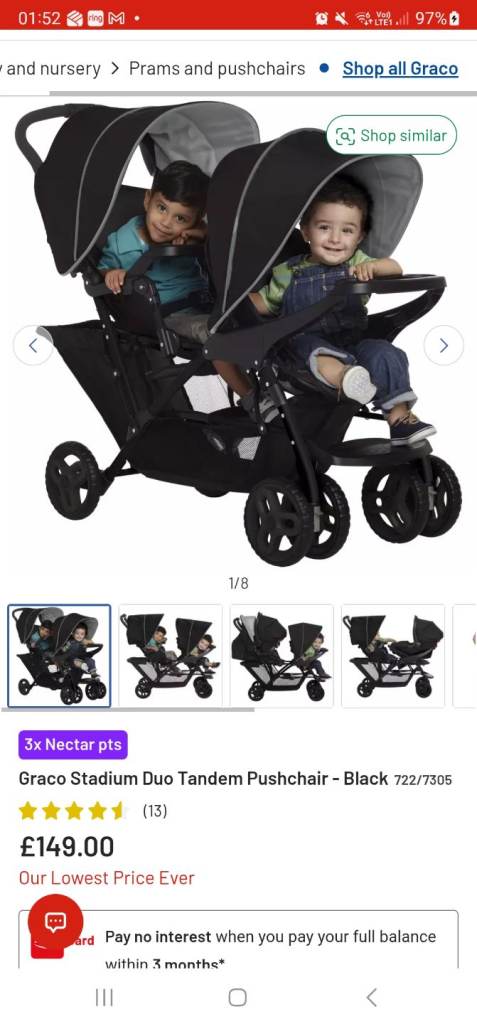 Graco Double Pram