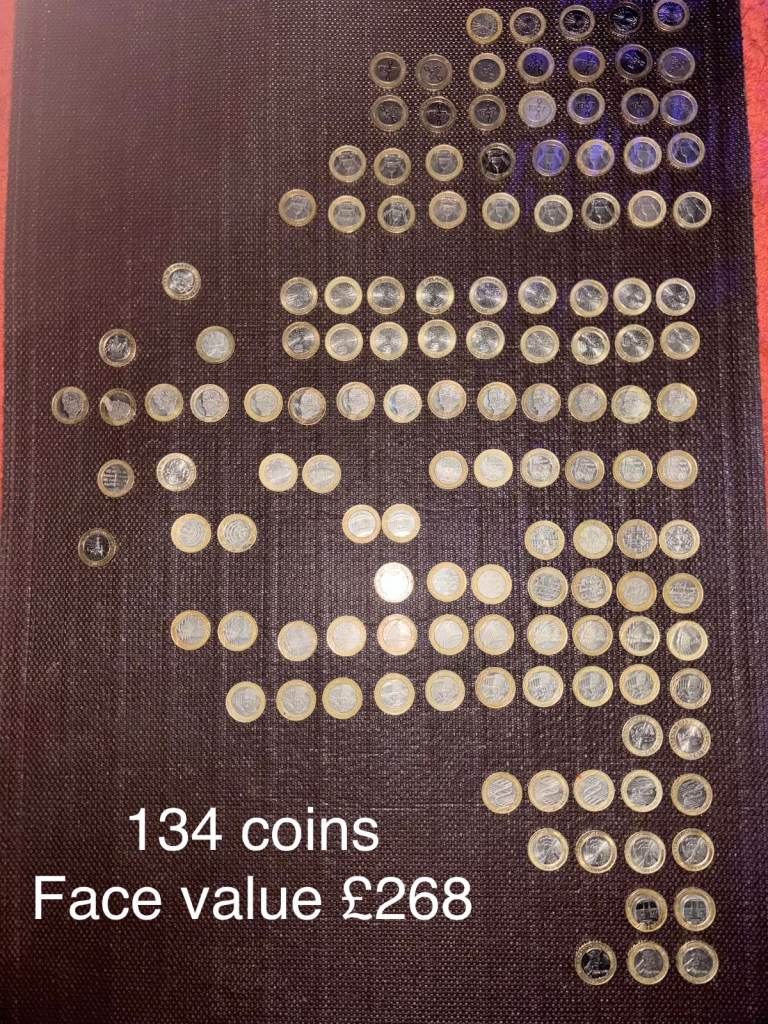 £2 Coin Job Lot – Face Value £268 Circulated Two Pound Coins £300+