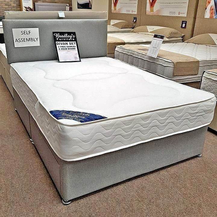 Modern King Size Divan Bed 5FT with Mattress & Storage | Fast Delivery Available ::