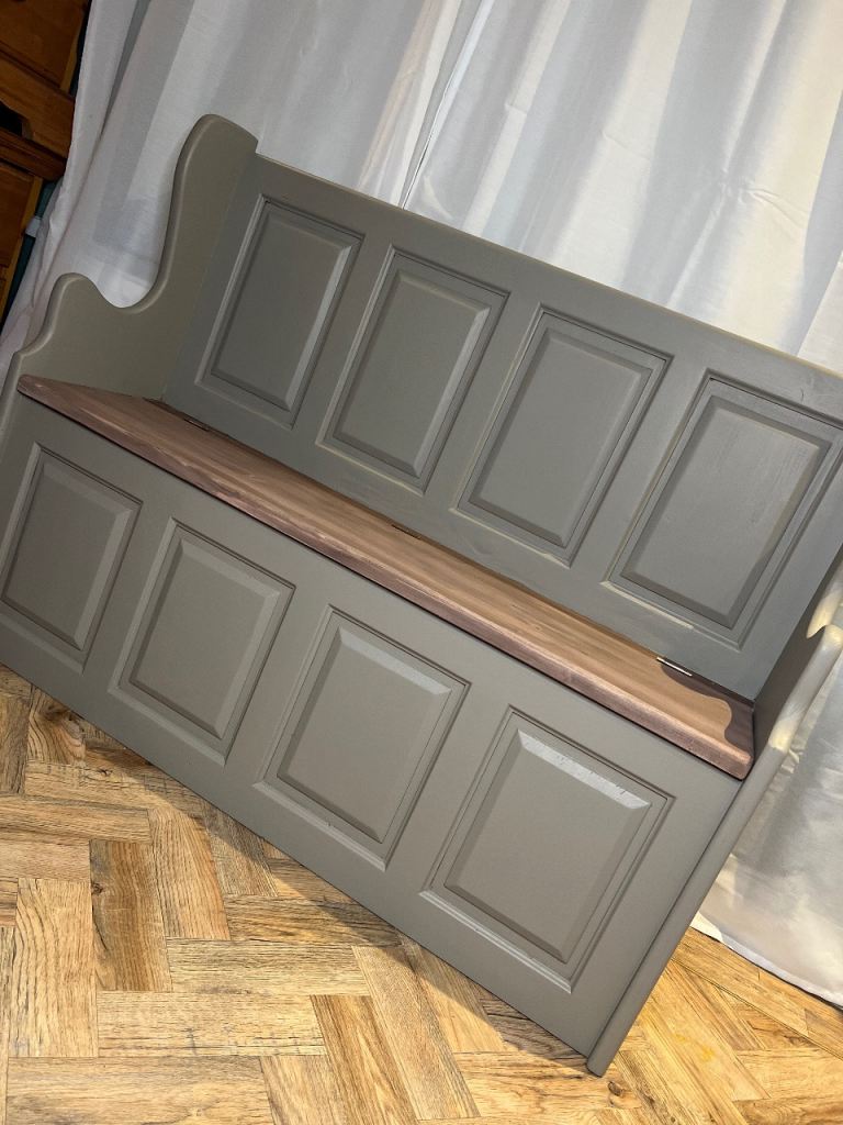 Solid Wood Monks bench Settle Church Pew Storage - SOLD 