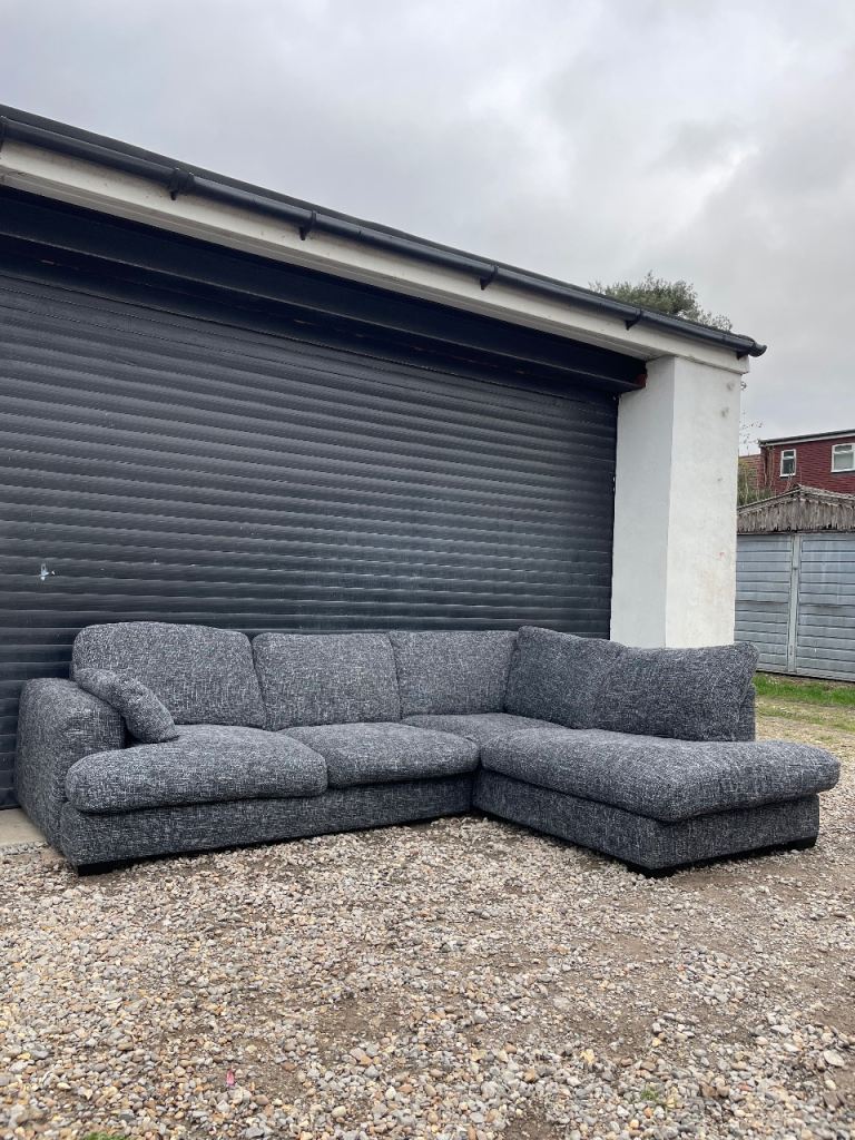 Large grey DFS L shaped corner sofa - DELIVERY AVAILABLE!