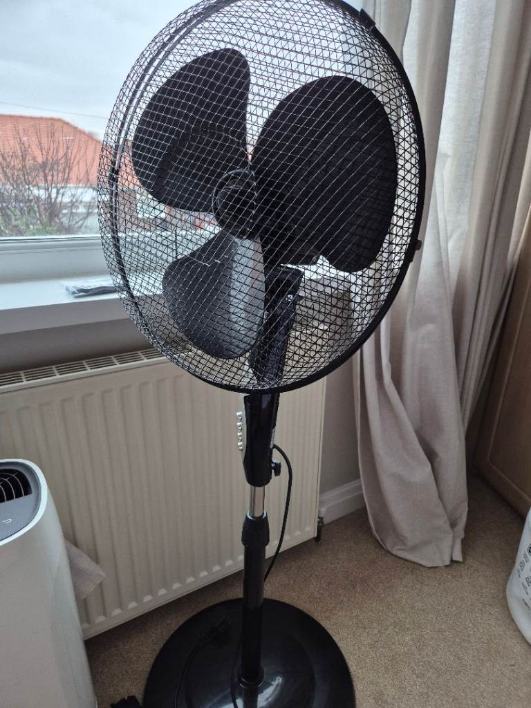 Stand fan with remote