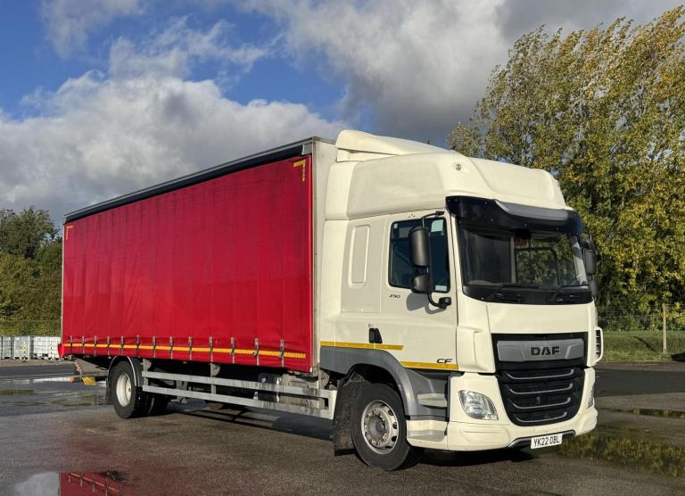 2022 22 plate Euro 6 DAF CF290 4×2 18t Curtain Tail Lift