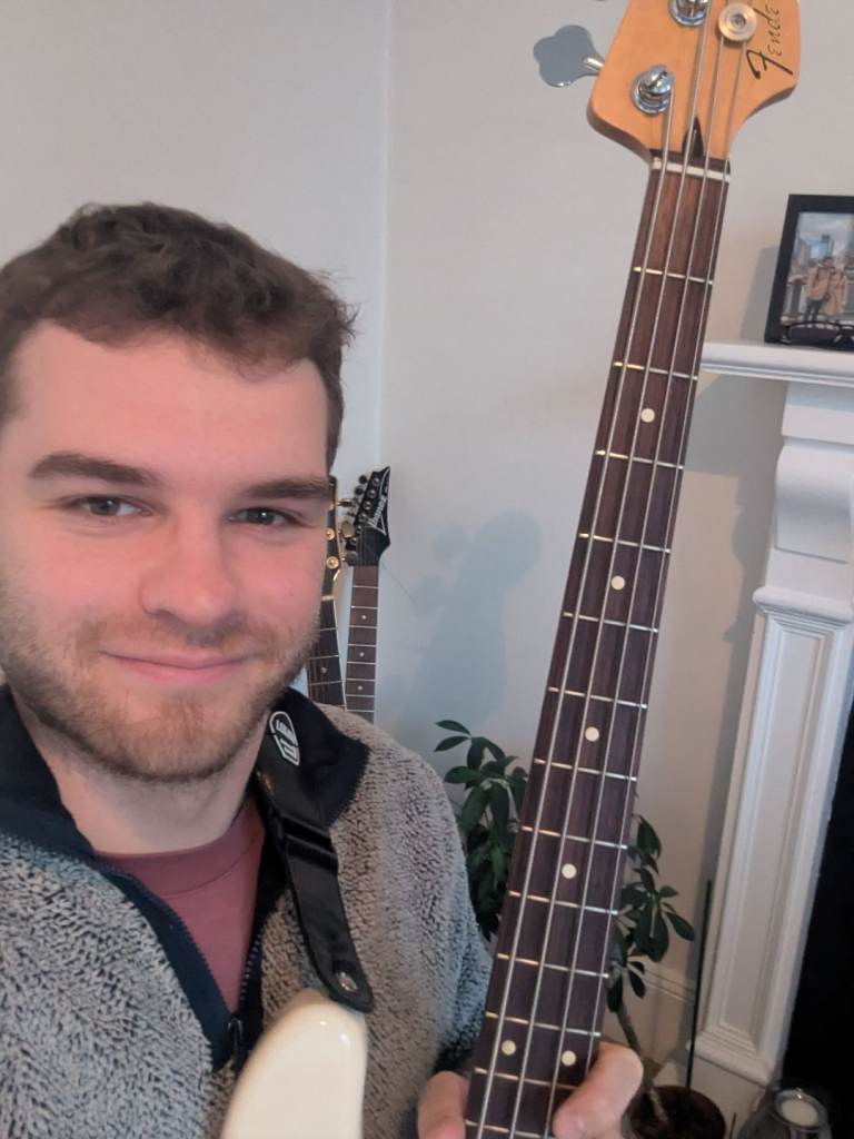 Music lessons for bass (beginner - advanced), guitar (beginner - intermediate), or piano (beginner)