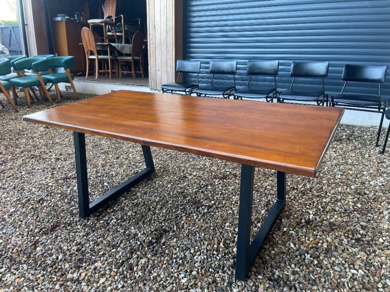 John Lewis vintage antique style industrial dining table 