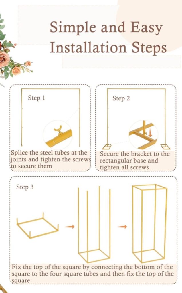Wedding arch & 2 flower stands - perfect for weddings, special birthdays and other events!