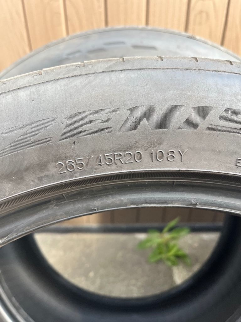 4 x falken 265/45/20 tyres 