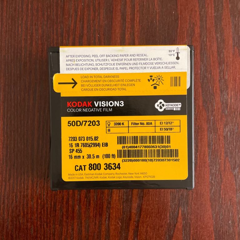 Kodak vision3 Color Negative 16mm Film | 50D/7203 | 100ft | 3200k