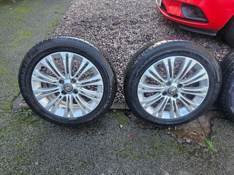 Vauxhall corsa 16in alloy wheels and tyres set of 4 pcd100 fitment 4 stud