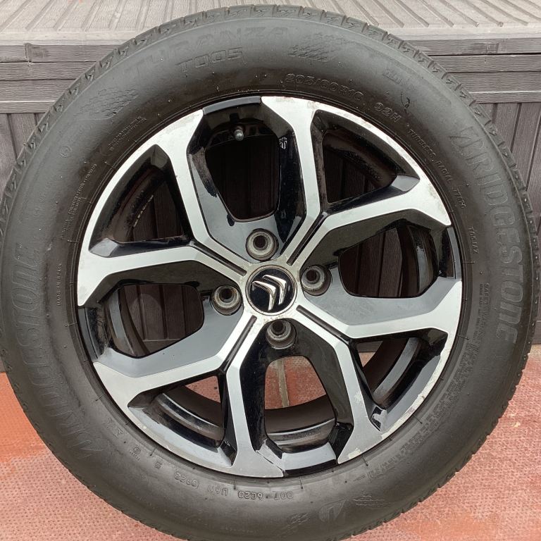 CITROEN WHEEL AND TYRE. 4STUD .205/60R/16. 8mm TREAD