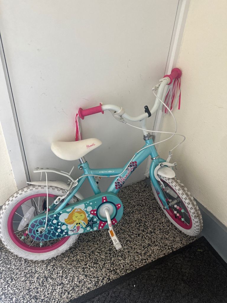 Kids Aqua & Pink Bike - Good Condition, Ready to Ride