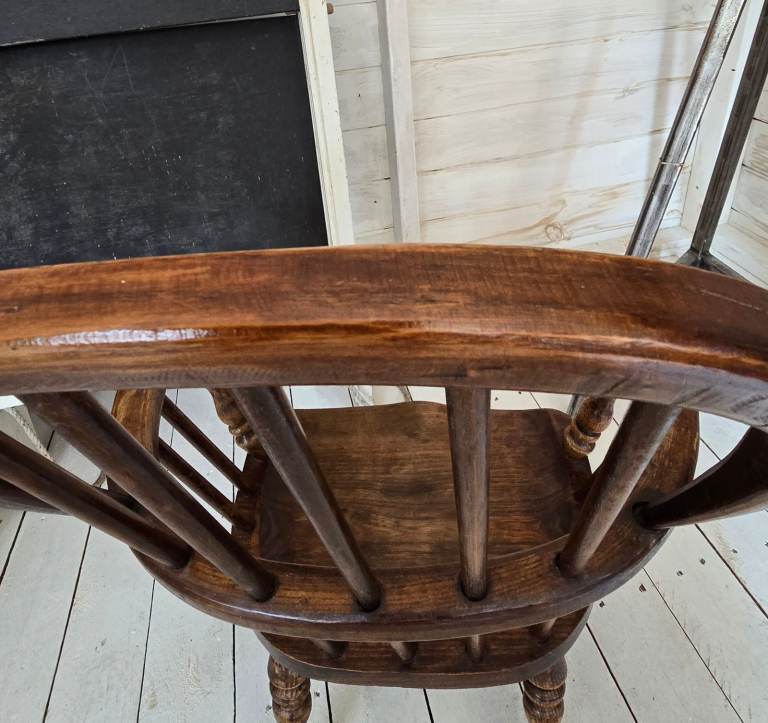 A Rare Antique Childs Chair Ash & Elm Comb Back Windsor Arm Chair 1840-1860 