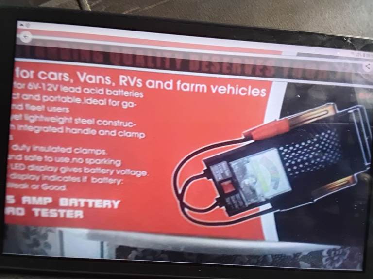 Vehicle battery tester 12v or 6v as heavy duty croc clips new bargain 