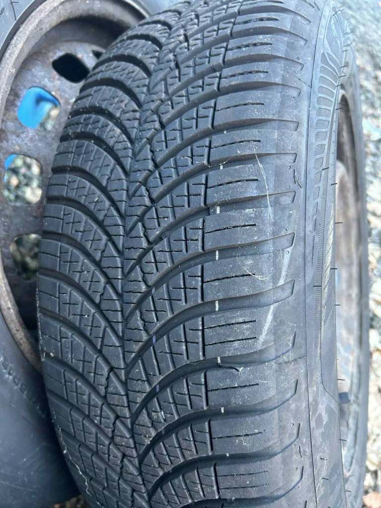 Goodyear all season tyres 195 65 R15 tyres fitted on steel wheels