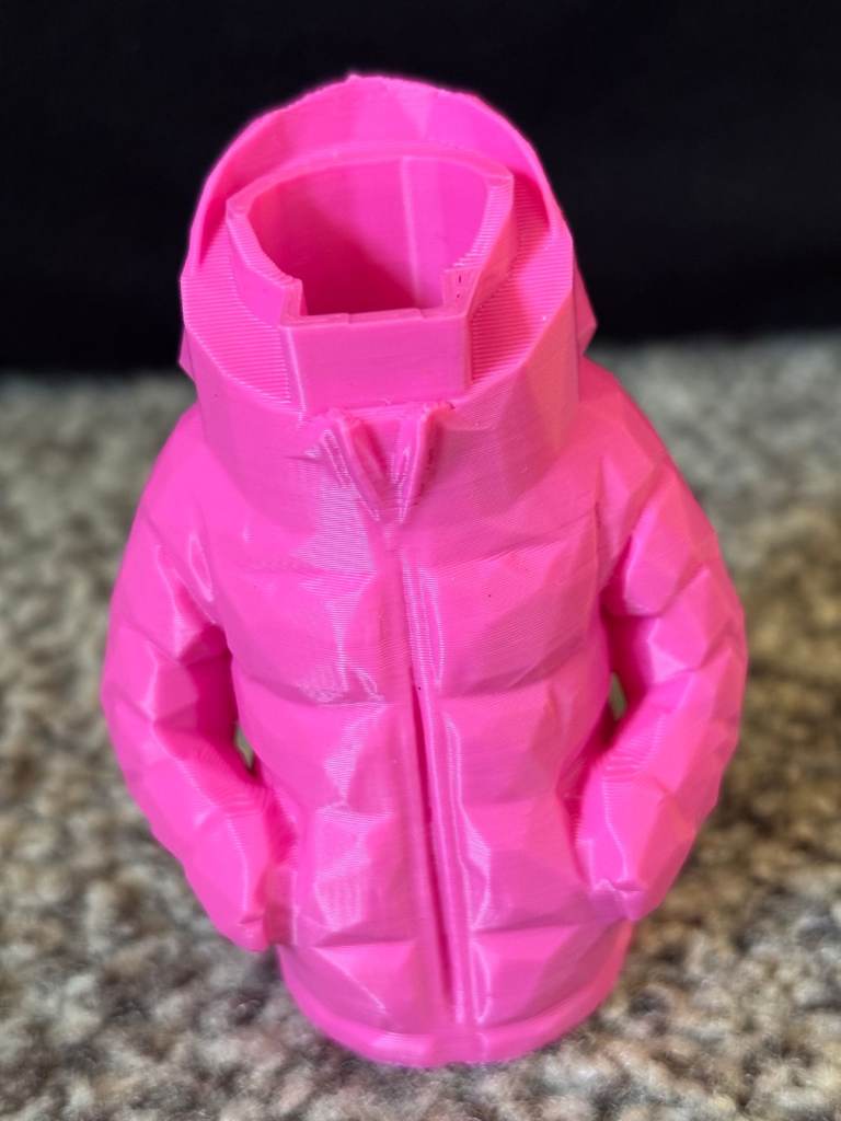 Novelty Pink Puffer Jacket Lighter Holder - 3D Printed