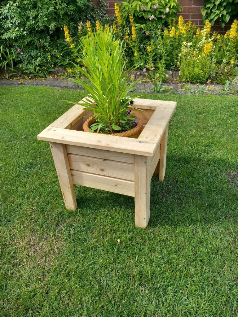 Small wooden planter