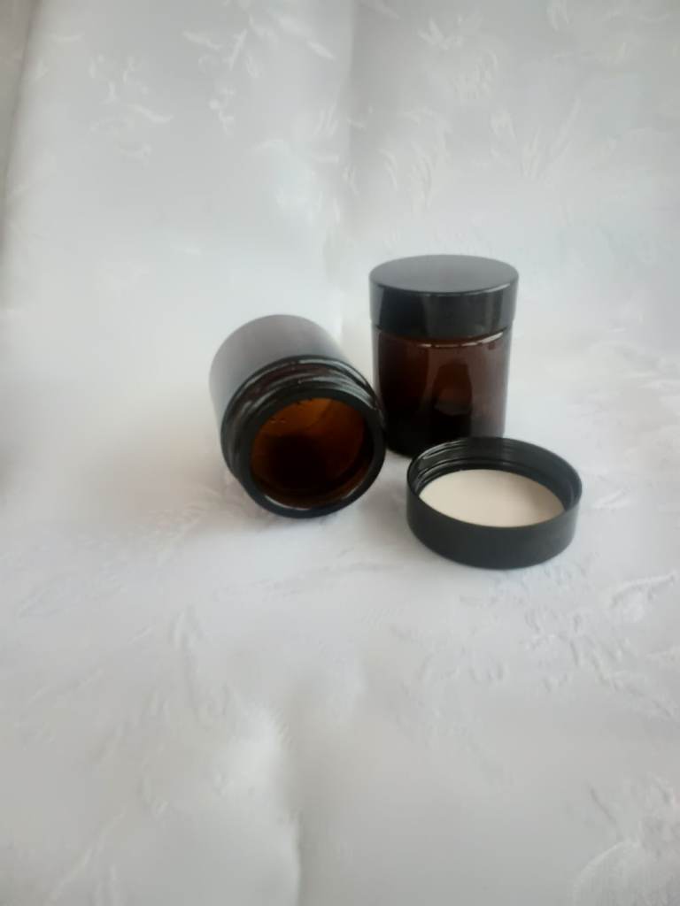 UPLIFT ONLY  -  30 x Amber Glass Jars with lids (30mls size) for creams and gels