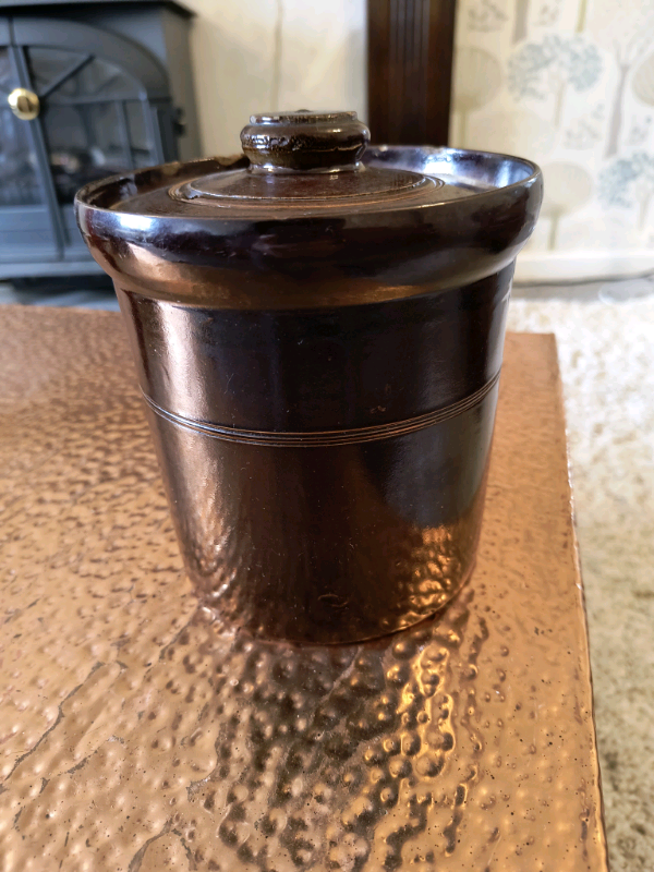 Old stoneware storage jar 