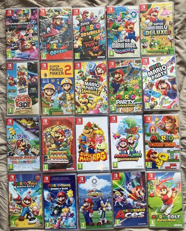 Big Lot of Nintendo Switch Mario Games – All Good Condition