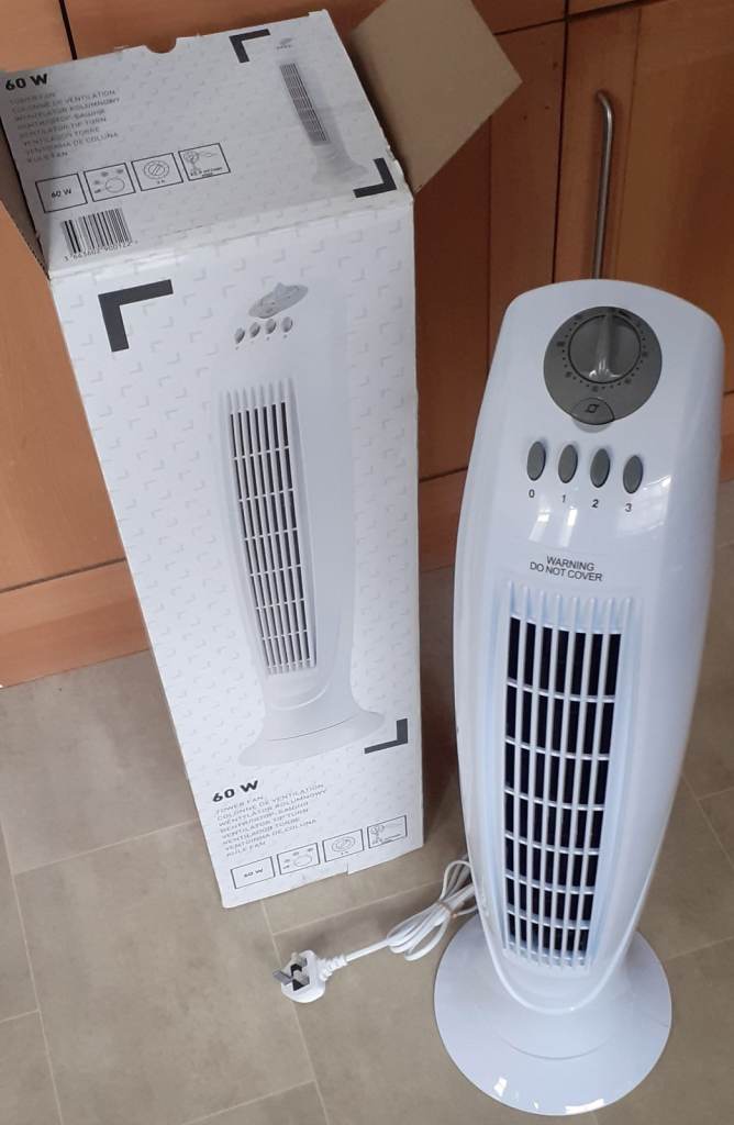 Slim Upright Tower FAN Oscillating With Manual Timer BRAND NEW 86 x 24 x 24 CM