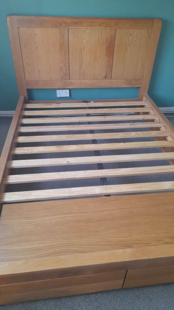 Oak double bed