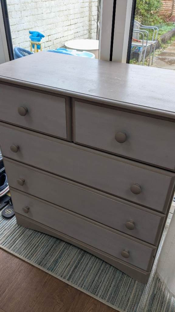 chalk painted chest of drawers 