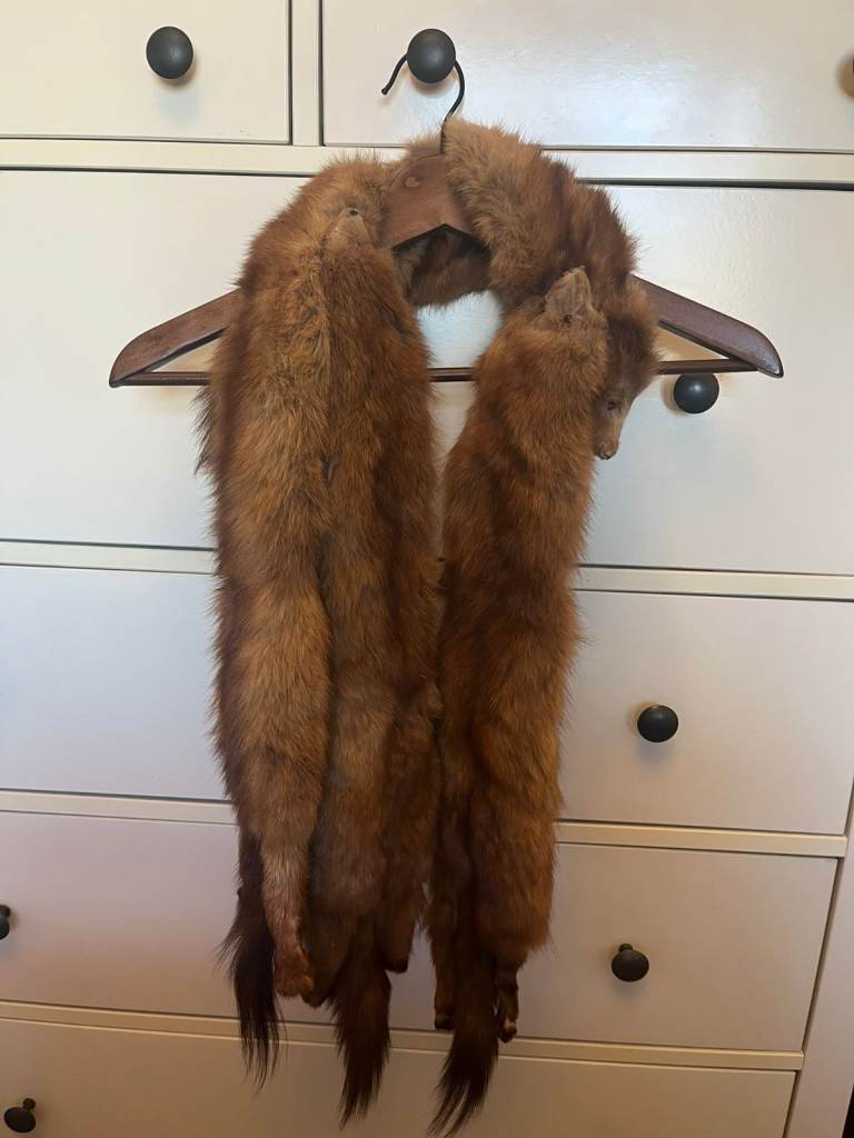 Vintage 4 Pelt Mink Women's Fur Scarf/Shawl Stole