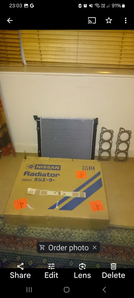 New Nissan radiator 