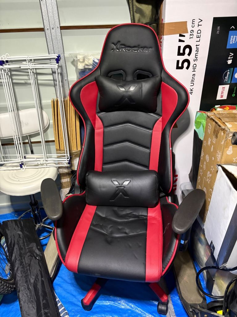 X Rocker Gaming Chair – Black and Red, Good Condition