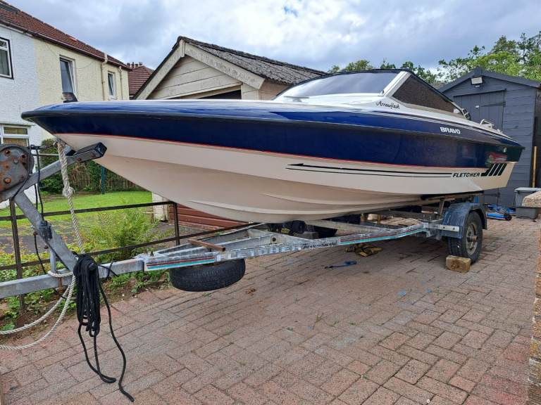 Fletcher Arrowflash speedboat mercury 60hp and trailer