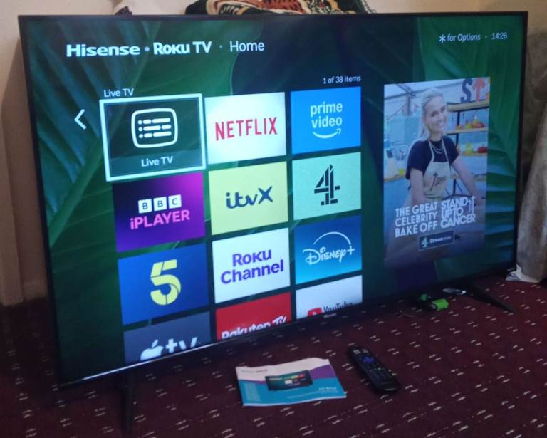 Hisense smart 55 inch 4k ultra HD slim lightweight tv