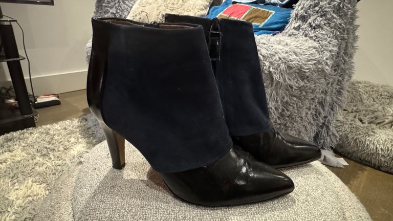 Reiss suede and leather ankle boots