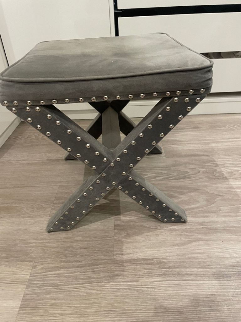 Grey dressing table chair 