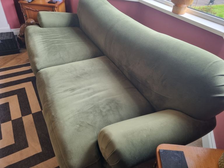 Green Velvet Sofa 