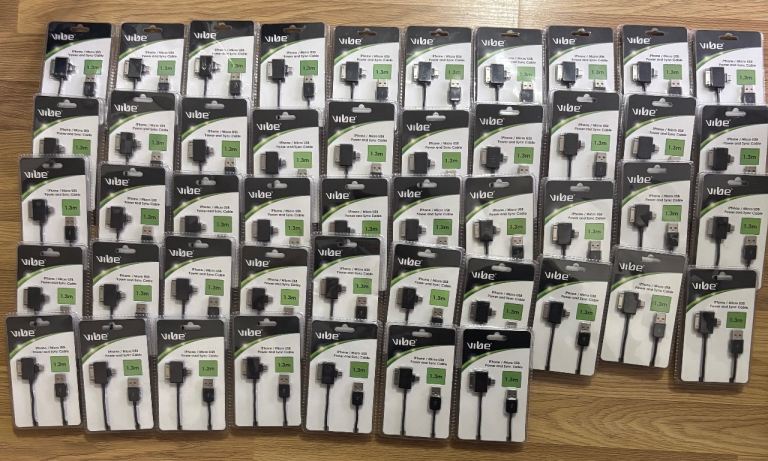 46x iPhone Micro USB Sync Charge Cable Lead Phone Data Accessories 1.3m Mobile