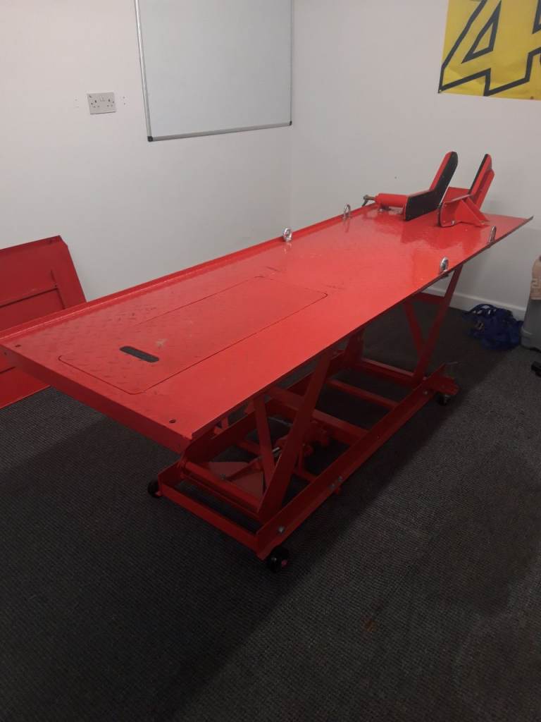 Motorbike hydraulic lift, heavy duty 