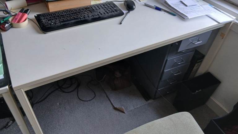 White ikea desk