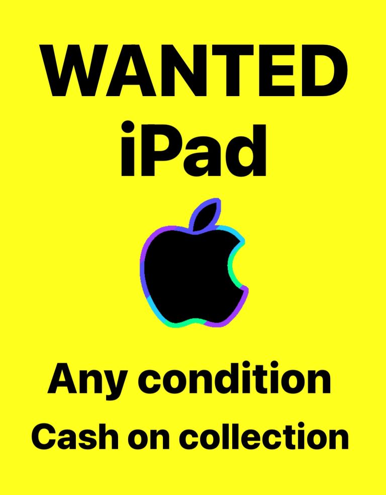 Apple iPad WANTED - Any Condition 