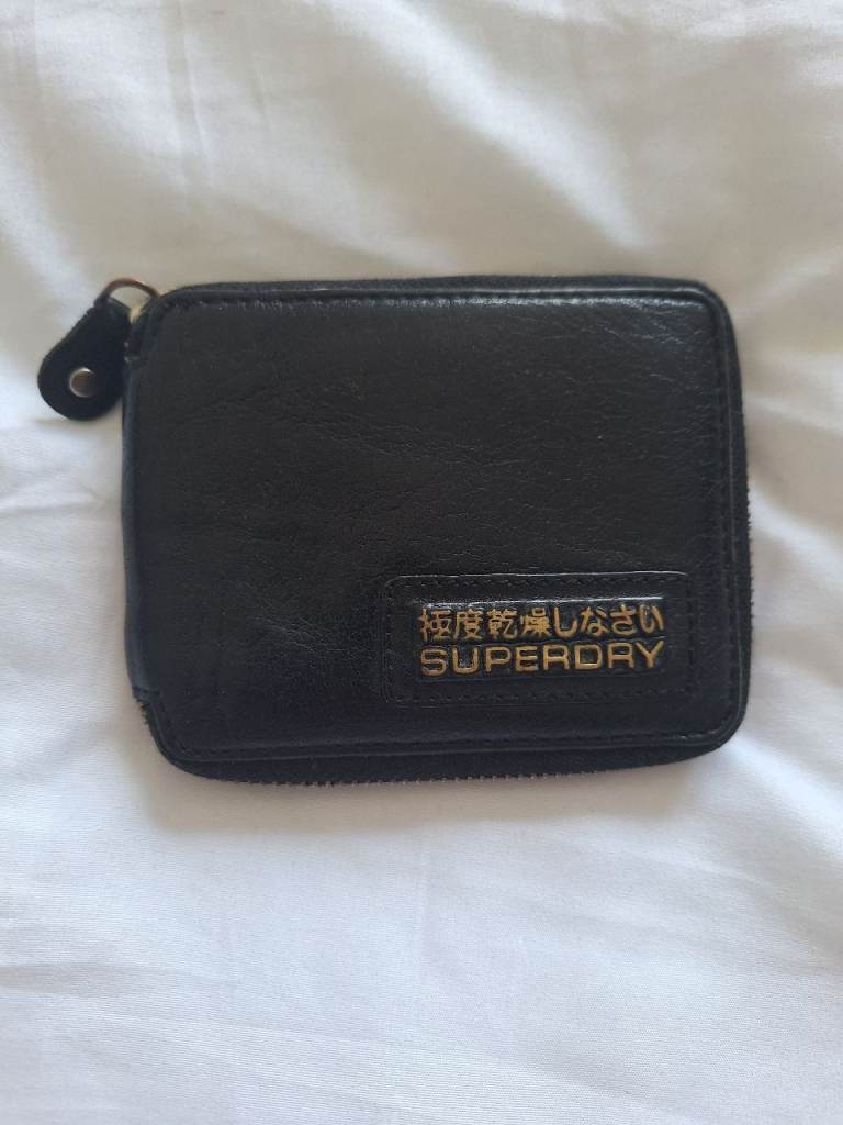 Superdry Black Zip-Around Wallet 